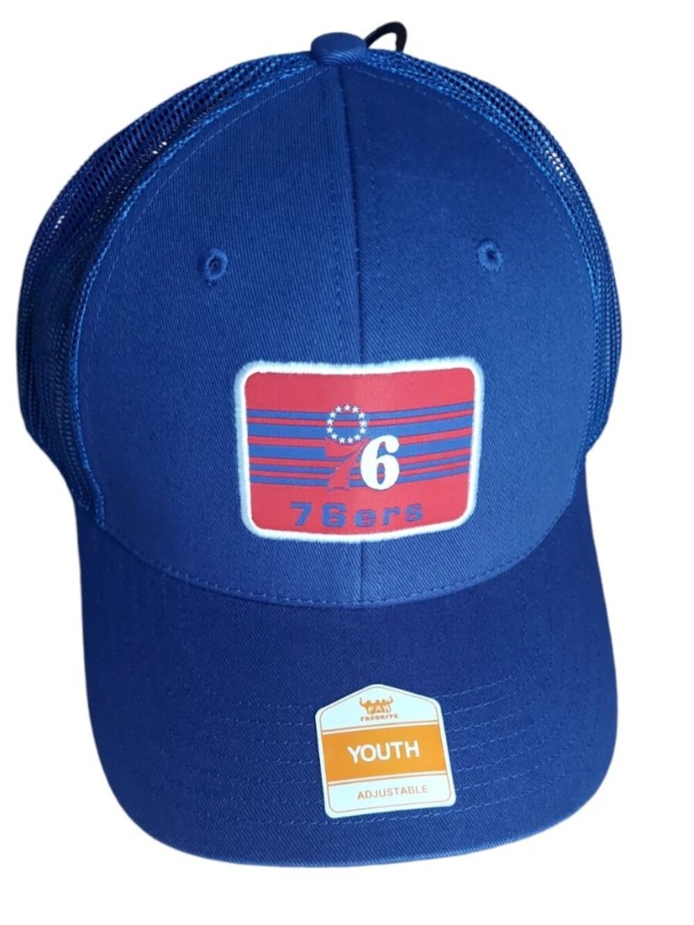 Philadelphia 76ers Youth Hat Snapback Fan Favorite Royal Blue Mesh Mass Cody